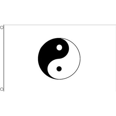 Az Flag Yin Yang Wit Vlag - Chinese Vlag 150x90cm - Vlag Az Flag Yin Yang Wit Vlag - Chinese Vlag 150x90cm - Vlag