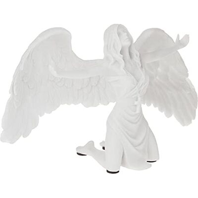Design Toscano PD2704 Bid voor vrede engel beeldje standbeeld, 23 cm, gebonden marmer polyresin, wit Design Toscano PD2704 Bid voor vrede engel beeldje standbeeld, 23 cm, gebonden marmer polyresin, wit