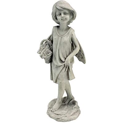 Design Toscano SH9403614 tuinroze feeënbeeld met mand, meerkleurig, 7,5 x 10 x 25,5 cm Design Toscano SH9403614 tuinroze feeënbeeld met mand, meerkleurig, 7,5 x 10 x 25,5 cm