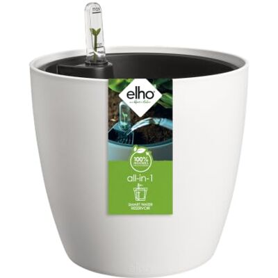 Elho All-In-1 Brussel Round 18 met Zelfbewaterend Systeem Wit ∅ 18.3 x H 16.8 cm Geschikt voor Binnen 100% Gerecycled Plastic Elho All-In-1 Brussel Round 18 met Zelfbewaterend Systeem Wit ∅ 18.3 x H 16.8 cm Geschikt voor Binnen 100% Gerecycled Plastic