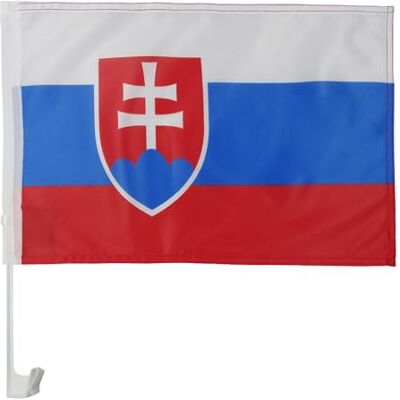 Carflag - Slovaque 45x30 - PVC-stang - Autovlag Carflag - Slovaque 45x30 - PVC-stang - Autovlag