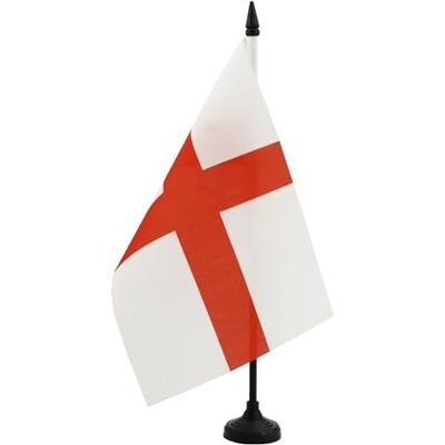 AZ FLAG Tafelvlag Engeland 21x14 cm Engels Polyester 100D Plastic Voet Binnengebruik bureauvlag England gestikte afwerking met verstevigde randen met kunststof stok en kunststof voet AZ FLAG Tafelvlag Engeland 21x14 cm Engels Polyester 100D Plastic Voet Binnengebruik bureauvlag England gestikte afwerking met verstevigde randen met kunststof stok en kunststof voet