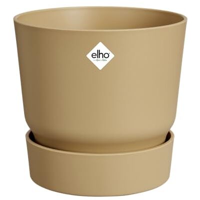 Elho Greenville ronde 18cm goudkleurig zand bloempot - Bloempot Elho Greenville ronde 18cm goudkleurig zand bloempot - Bloempot