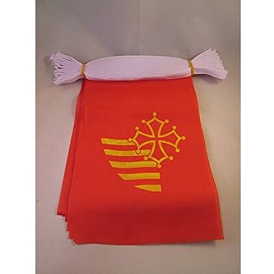 Az Flag Languedoc-Roussillon Vlaggenlijn - 6M, 20 vlaggen, 21x15cm Az Flag Languedoc-Roussillon Vlaggenlijn - 6M, 20 vlaggen, 21x15cm