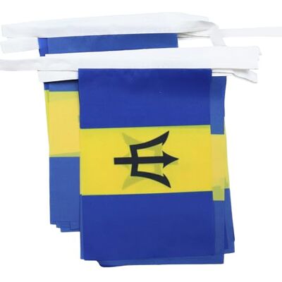 Barbados vlaggengirlande - 6m, 20 vlaggen, 21x15cm Barbados vlaggengirlande - 6m, 20 vlaggen, 21x15cm