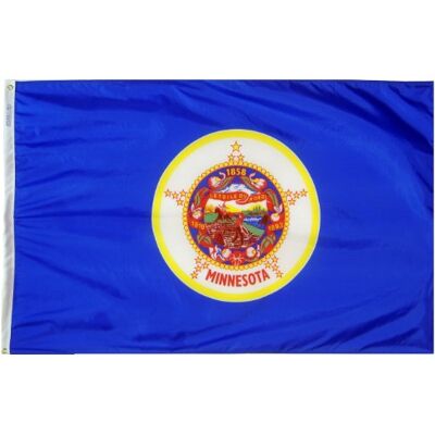 Annin Flagmakers Minnesota State Flag 3x5 ft. Nylon SolarGuard Nyl-Glo 100% Gemaakt in de VS naar officiële staatsontwerp specificaties door . model 142760 Annin Flagmakers Minnesota State Flag 3x5 ft. Nylon SolarGuard Nyl-Glo 100% Gemaakt in de VS naar officiële staatsontwerp specificaties door . model 142760
