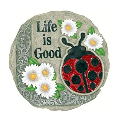 Spoontiques Tuindecoratie Life is Good Ladybird Stepping Stone Decoratieve steen voor de tuin Spoontiques Tuindecoratie Life is Good Ladybird Stepping Stone Decoratieve steen voor de tuin