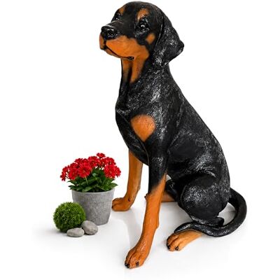 Relaxdays Tuinfiguur Hond, Dobermann, HxBxT: 83 x 39 x 52 cm, zwart/bruin polyresin, weervaste tuindecoratie Relaxdays Tuinfiguur Hond, Dobermann, HxBxT: 83 x 39 x 52 cm, zwart/bruin polyresin, weervaste tuindecoratie
