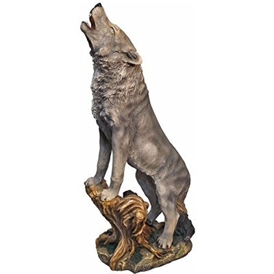 Design Toscano Tuinbeeld huilende eenzame wolf, afmetingen: 28 x 35,5 x 90 cm 11,75 kg Design Toscano Tuinbeeld huilende eenzame wolf, afmetingen: 28 x 35,5 x 90 cm 11,75 kg