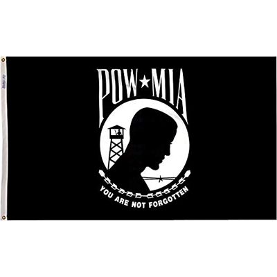Annin Flagmakers Annin POW-MIA enkele omgekeerde vlag 3 bij 5 voet Annin Flagmakers Annin POW-MIA enkele omgekeerde vlag 3 bij 5 voet