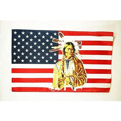 Az Flag Vlag USA met India 150x90cm - Amerikaanse Vlag - VS 90 x 150 cm - Az Flag Vlag USA met India 150x90cm - Amerikaanse Vlag - VS 90 x 150 cm -