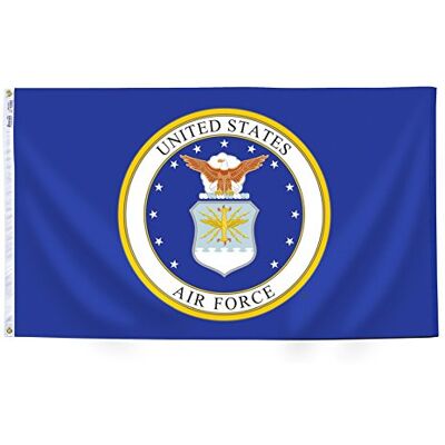 Annin Flagmakers U.S. Airforce Military Flag USA-Made to Official Specifications, Officially Licensed, 3 x 5 Feet (Model 439010) Annin Flagmakers U.S. Airforce Military Flag USA-Made to Official Specifications, Officially Licensed, 3 x 5 Feet (Model 439010)