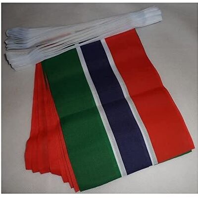 Az Flag Gambian vlaggen slinger - 6m, 20 vlaggen 15x21cm Az Flag Gambian vlaggen slinger - 6m, 20 vlaggen 15x21cm