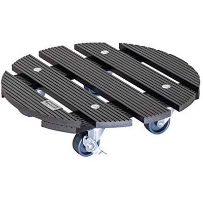 WAGNER Plantentrolley WPC Ø 29 x 7,5 cm I Bloementrolley voor binnen + buiten I Containertrolley van FSC® houtvezelcomposiet, houtskool I 2 remmen I Draagvermogen 80 kg 20052501 WAGNER Plantentrolley WPC Ø 29 x 7,5 cm I Bloementrolley voor binnen + buiten I Containertrolley van FSC® houtvezelcomposiet, houtskool I 2 remmen I Draagvermogen 80 kg 20052501