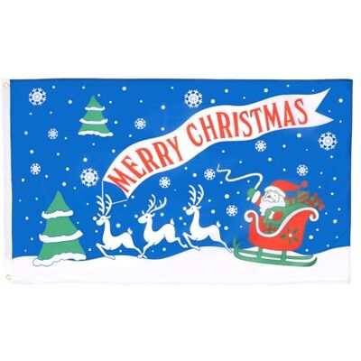 AZ FLAG - Buon Natale Blu 90x60 - Blauw - 90x60 cm - Flag AZ FLAG - Buon Natale Blu 90x60 - Blauw - 90x60 cm - Flag