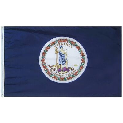 Annin Flagmakers Virginia State Flag 3x5 ft. Nylon SolarGuard Nyl-Glo 100% Gemaakt in de VS naar officiële staatsontwerp specificaties door . model 145660 Annin Flagmakers Virginia State Flag 3x5 ft. Nylon SolarGuard Nyl-Glo 100% Gemaakt in de VS naar officiële staatsontwerp specificaties door . model 145660