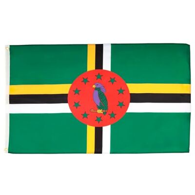 AZ Flag Dominica Vlag - 150x90cm Duurzaam Polyester Binnen/Buiten AZ Flag Dominica Vlag - 150x90cm Duurzaam Polyester Binnen/Buiten