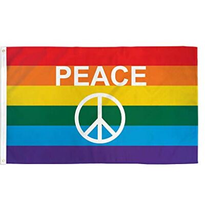 AZ FLAG - Rainbow Symbol Peace - 90x60cm - Flag AZ FLAG - Rainbow Symbol Peace - 90x60cm - Flag