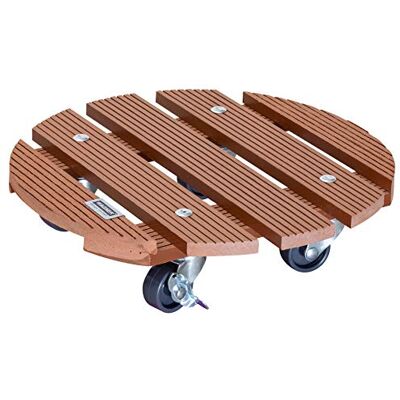 WAGNER Plantentrolley WPC Ø 29 x 7,5 cm I Bloementrolley voor binnen + buiten I Containertrolley van FSC® hout kunststof composiet, terracotta I 2 remmen I Draagvermogen 100 kg 20053501 WAGNER Plantentrolley WPC Ø 29 x 7,5 cm I Bloementrolley voor binnen + buiten I Containertrolley van FSC® hout kunststof composiet, terracotta I 2 remmen I Draagvermogen 100 kg 20053501