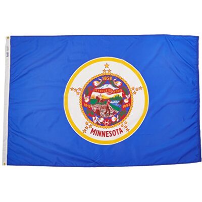 Annin Flagmakers Minnesota State Flag 4x6ft. Nylon SolarGuard Nyl-Glo 100% Gemaakt in de VS naar officiële staatsontwerp specificaties door . model 142770 Annin Flagmakers Minnesota State Flag 4x6ft. Nylon SolarGuard Nyl-Glo 100% Gemaakt in de VS naar officiële staatsontwerp specificaties door . model 142770