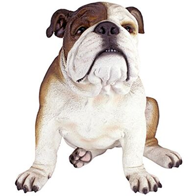 Design Toscano Buster de Bulldog Brits tuinbeeld, polyhars, volledige kleur, 40,5 x 35,5 x 35,5 cm Design Toscano Buster de Bulldog Brits tuinbeeld, polyhars, volledige kleur, 40,5 x 35,5 x 35,5 cm