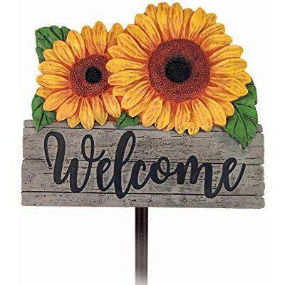 Spoontiques Zonnebloem welkom tuin spel tuindecor decoratieve paal voor gazon en tuin veelkleurig Spoontiques Zonnebloem welkom tuin spel tuindecor decoratieve paal voor gazon en tuin veelkleurig