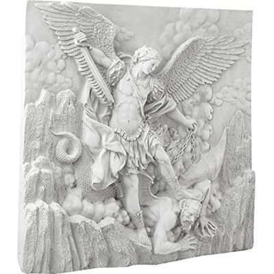 Design Toscano NG33581 St. Michael, de Aartsengel Sculpturale Muur Fries Design Toscano NG33581 St. Michael, de Aartsengel Sculpturale Muur Fries