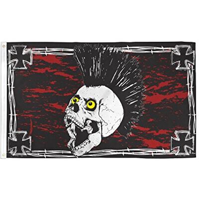 Az Flag Skull IJzer 150x90cm - Piratenvlag Az Flag Skull IJzer 150x90cm - Piratenvlag