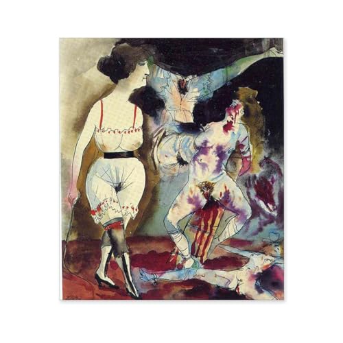 LZ6J8C9 Otto Dix Prints-Otto Dix Poster-Dream of the sadist-Abstract Expressionisme Schilderen-Muurschildering Canvas Posters Moderne Slaapkamer Decor 80 x 96 cm (31 x 38 in) Frameloos