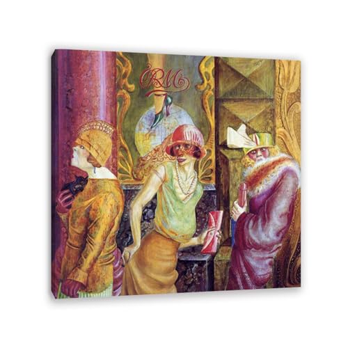 LZ6J8C9 Otto Dix Prints-Otto Dix Poster-Drie s op Straat Abstract Expressionisme Schilderij Muurschildering Canvas Posters Modern Slaapkamer Decor 70 x 70 cm Binnenframe