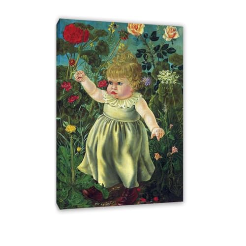 LZ6J8C9 Otto Dix Prints-Otto Dix Poster-Nelly met Speelgoed-Abstract Expressionisme Schilderen-Muurschildering Canvas Posters Moderne Slaapkamer Decor 50 x 75 cm (20 x 30) Binnenframe