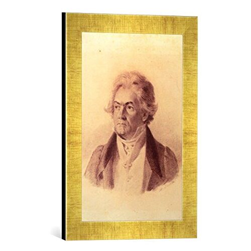 kunst für alle Ingelijste afbeelding van Johann Stephan Decker Ludwig Van Beethoven (1770-1827), 1824", kunstdruk in hoogwaardige handgemaakte fotolijst, 30 x 40 cm, Gold Raya