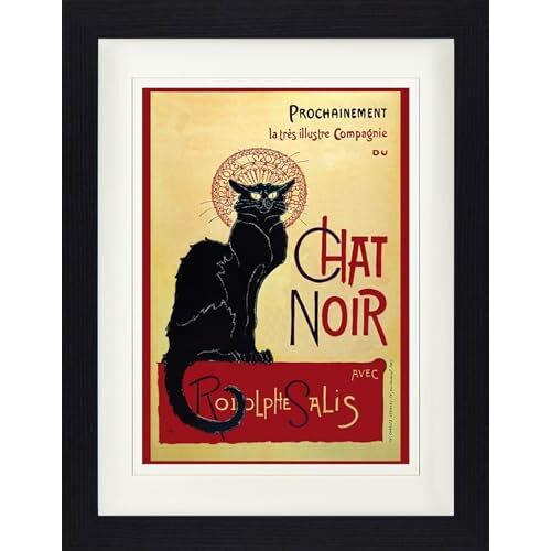 empireposter Steinlen Chat Noir Ingelijste Poster Grootte 30x40 cm