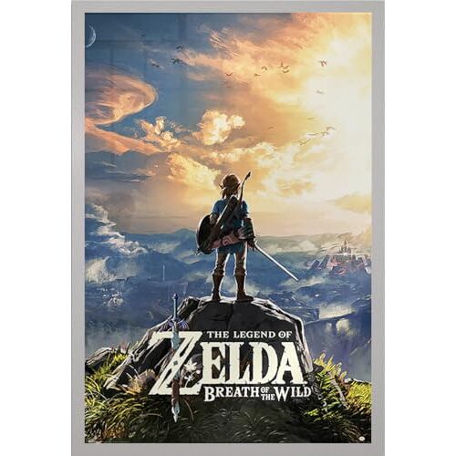 Close Up The Legend of Zelda: Breath Of The Wild Ingelijste Poster (Sunset) (afmetingen: 61 cm x 91,5 cm)