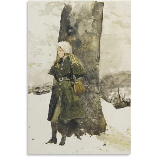 ZZYGGN GMGSW Beroemde Andrew Wyeth Posters Jonge Vrouw Kunst aan de muur Andrew Wyeth Prints Andrew Wyeth Canvas Schilderij Voor Huis Wall Decor Foto 50x70cmx1 Geen Frame