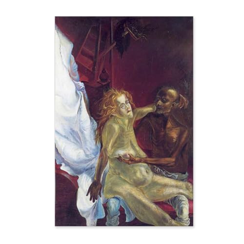 LZ6J8C9 Otto Dix Prints-Otto Dix Poster-Oud Koppel-Abstract Expressionisme Schilderen-Muurschildering Canvas Posters Moderne Slaapkamer Decor 80 x 120 cm (31x47") Frameloos