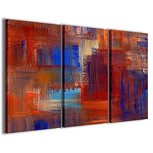 Stampe su Tela Afbeelding Abstract VIII, abstract, modern canvas van 3 panelen, klaar om op te hangen, 90 x 60 cm