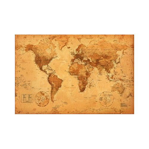 GB eye WORLD MAP Wereldkaart antiek tyle Humour & General Poster 61x91,5 cm