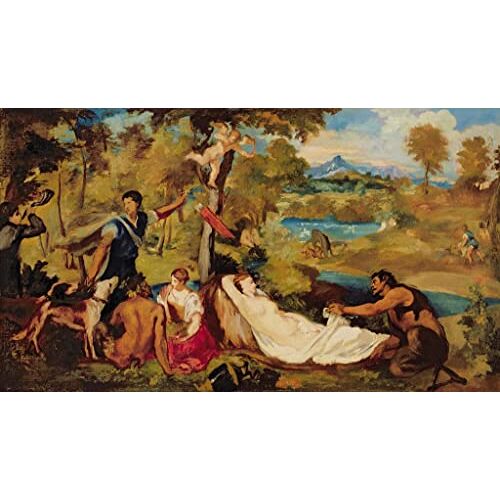 ArmerI Beroemde canvas prints kunstwerk poster kunstwerken Jupiter en Antiope door Edouard Manet voor woondecoratie 60 x 90 cm