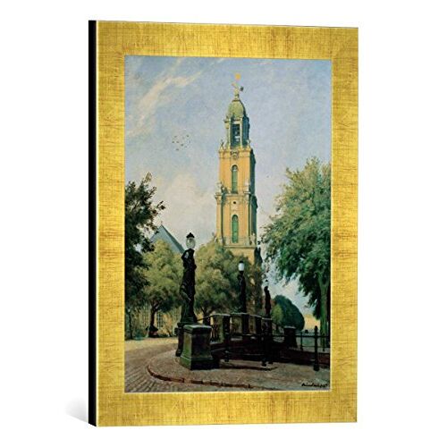 kunst für alle Ingelijste foto van Bruno Bielefeld "blik op de Garnisonkirche in Potsdam", kunstdruk in hoogwaardige handgemaakte fotolijst, 30x40 cm, goud raya