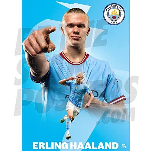 Be The Star Posters Haaland Man City Action Poster 22/23 officieel gelicentieerde poster (niet ingelijst A3)