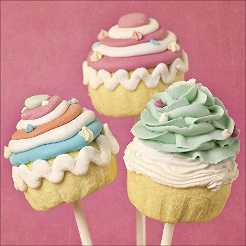 Pro-Art gla740a muurschildering glas-stijl"cake pops III", 30 x 30 cm