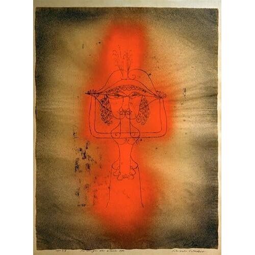 PTLYE Vintage Canvas Schilderij Canvas Art Pictures Canvas Print Portret van de Zanger van de Opera door Paul Klee voor Home Decor