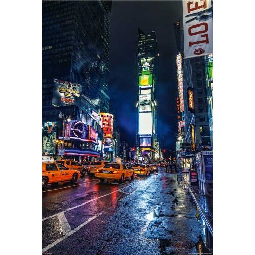 empireposter New York Times Square HDR stad stad stad foto kunst poster grootte cm
