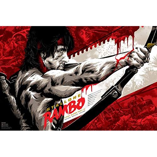 UK Posters Rambo 18 Film Film Poster Beste Print Kunst Reproductie Kwaliteit Wanddecoratie Gift Canvas A4