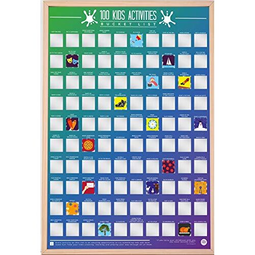 Gift Republic 100 Kids Activiteiten Bucket List Poster, meerkleurig