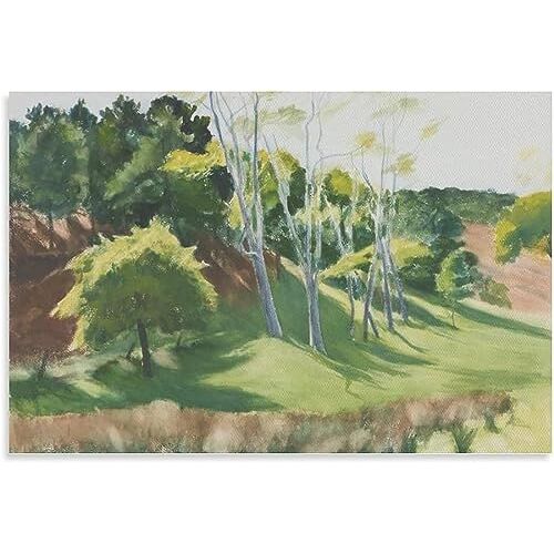 LATAFA Edward Hopper Posters Edward Hopper《Bomen Landschap》Wall Art en Prints Edward Hopper Canvas schilderij voor thuis Wall Decor Foto 40x60cm Geen frame