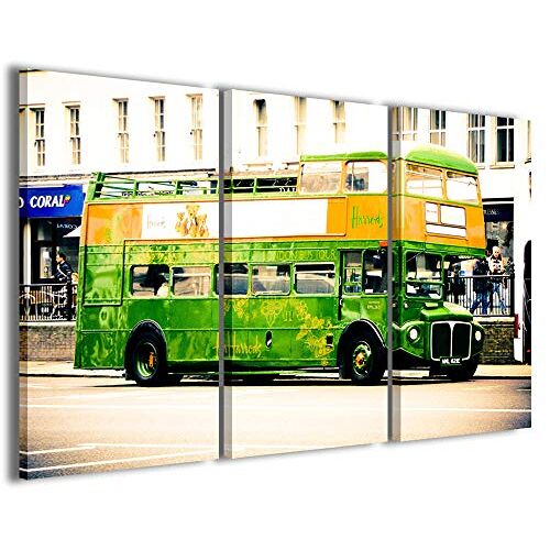 Stampe su Tela Canvasafbeelding, London Street moderne afbeeldingen uit 3 panelen, klaar om op te hangen, 120 x 90 cm