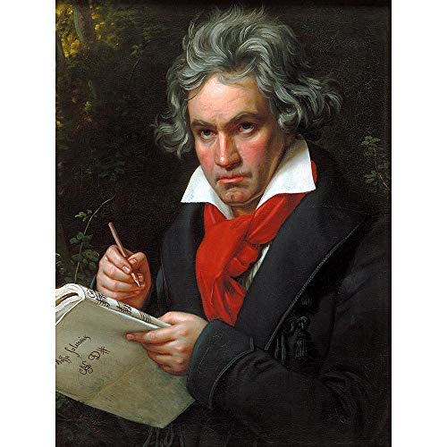 Wee Blue Coo Stieler Composer Ludwig Van Beethoven Art Print Poster Wall Decor 12X16 Inch