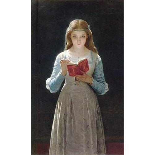 MHFFDYIV Beroemde Poster en Print Beroemde Olieverfschilderij Pause for Thought door Pierre-auguste Cot voor Home Decor 60x90cm